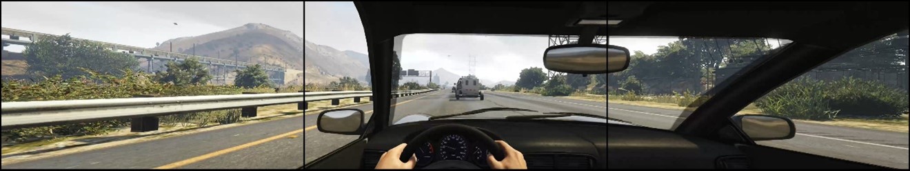 One frame from a highway journey