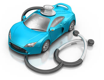 car with stethoscope