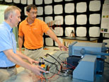 Prof. Hubing and Chentian Zhu Working with a Power Inverte