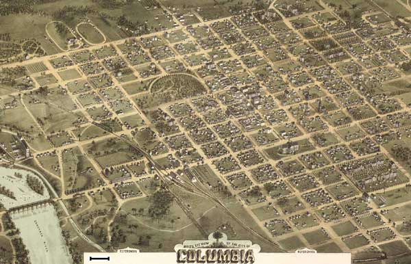 Downtown Columbia, SC - historic map 1872