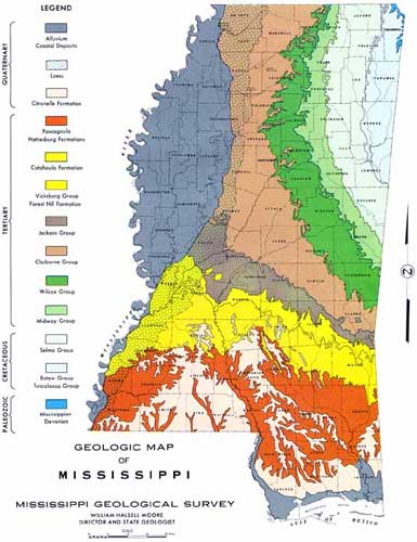 Geologic Map of Mississippi
