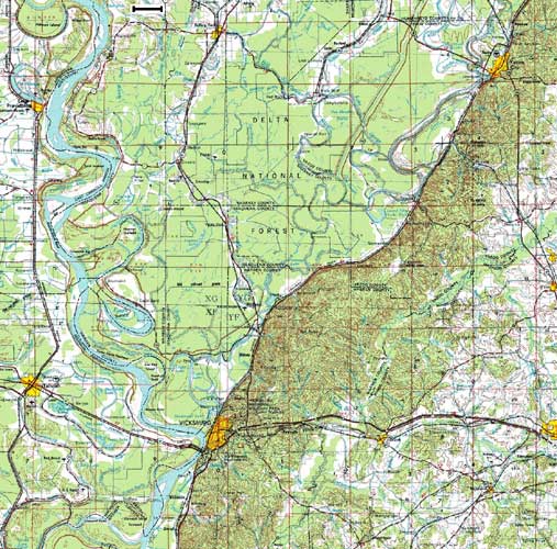 Yazoo Basin, MS - map