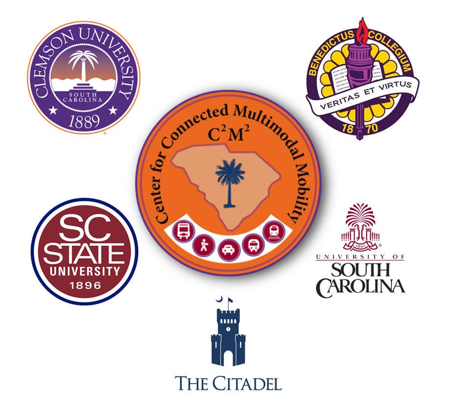 Clemson, SC State, Citadel, UofSC, Benedict College logos