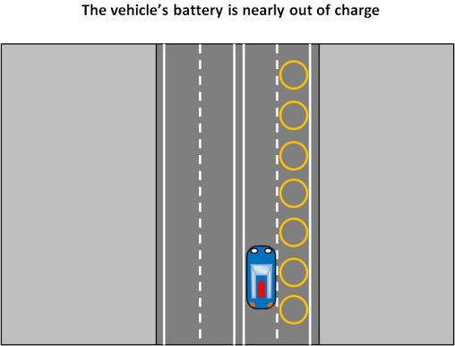Vehicle running out of charge