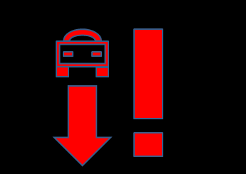 warning symbols for left turn warning system