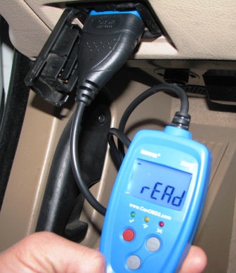 On Board Diagnostic Scanner in use