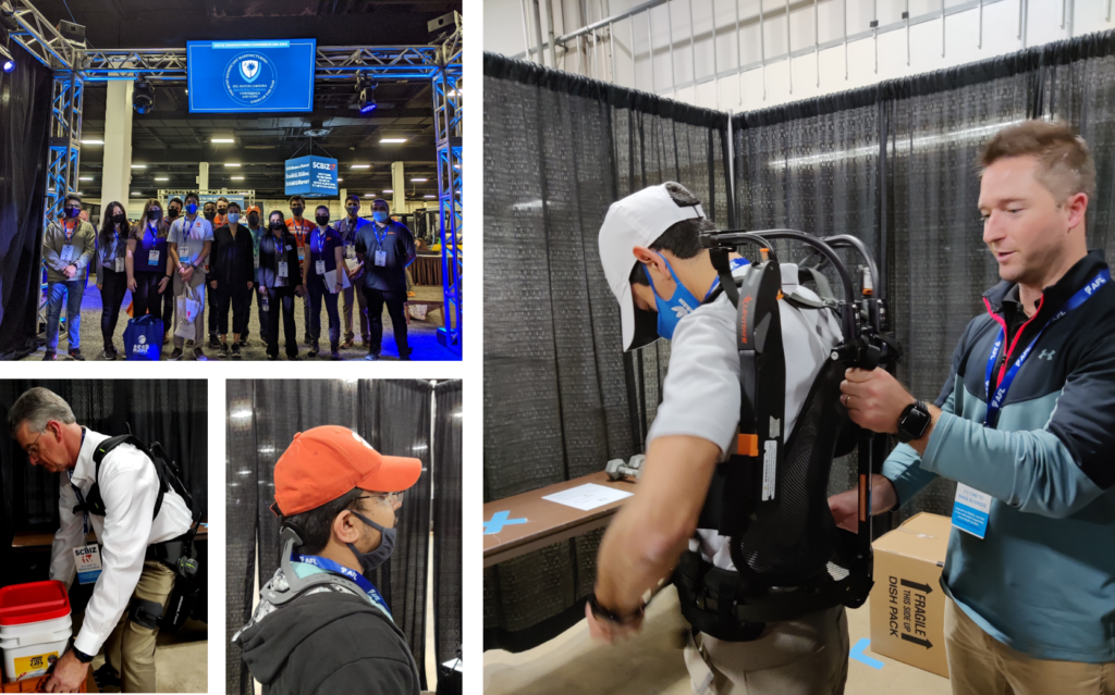 Clemson students and faculty participate in an exoskeleton showcase