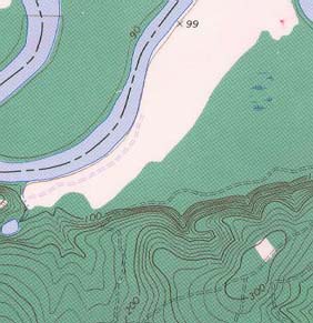 congaree swamp topo map detail