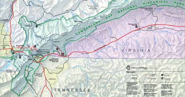 Cumberland Gap National Historical Park map