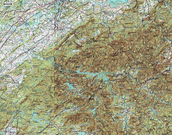 Great Smoky Mountains, TN-NC (Topo Map)
