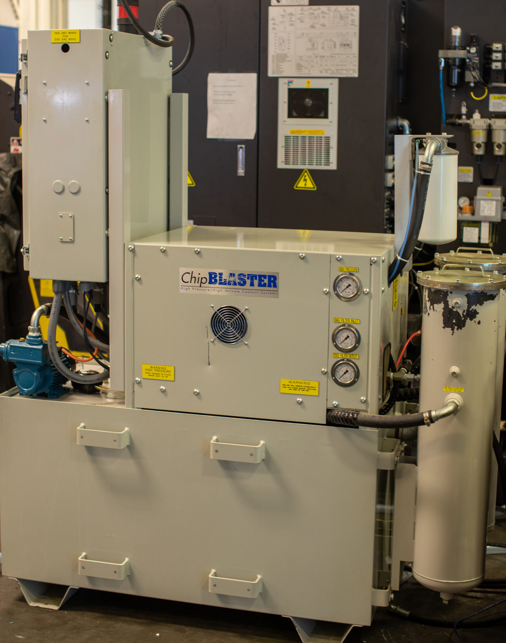 High pressure coolant system used on Okuma GenosM560V