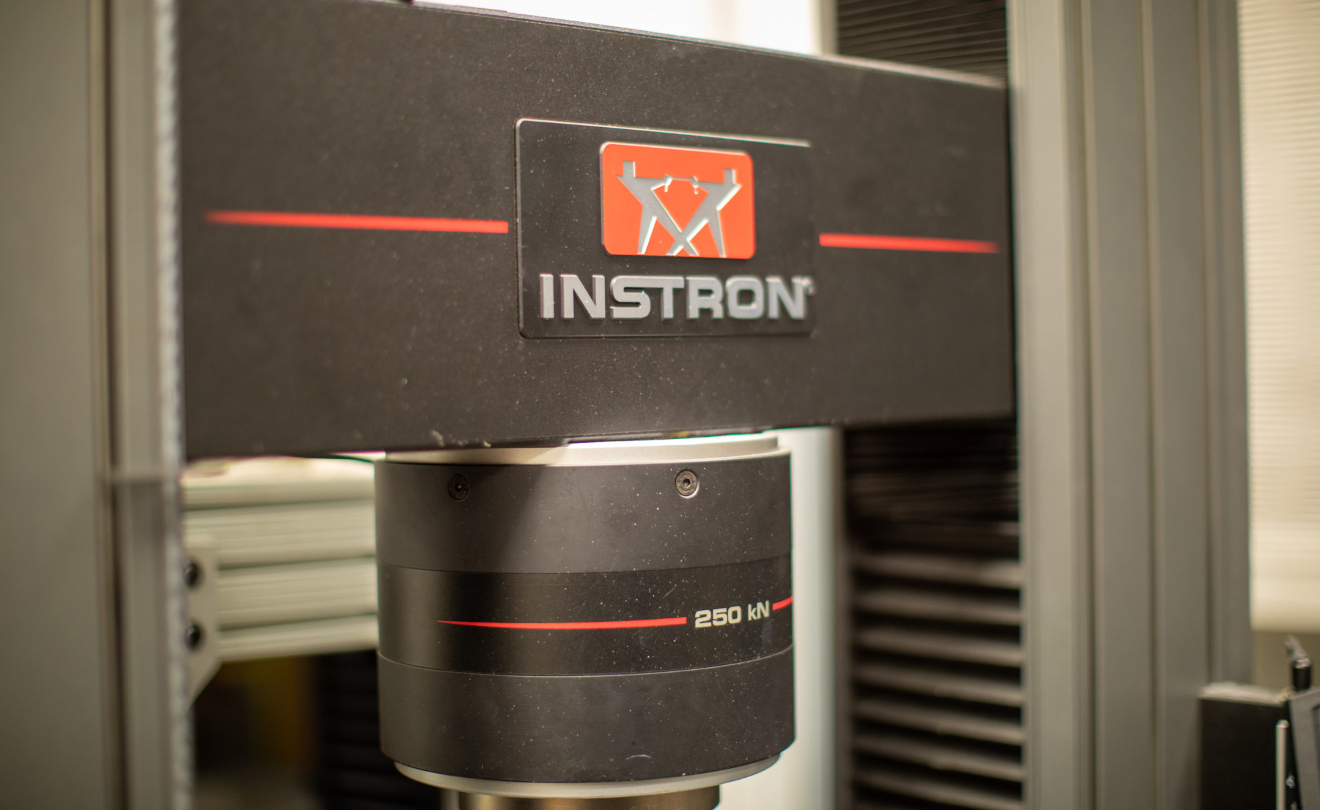 Close up view of Instron logo
